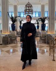 mahira payetli abaya takım siyah 3