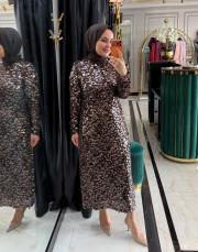 kristal payet abiye aci kahve